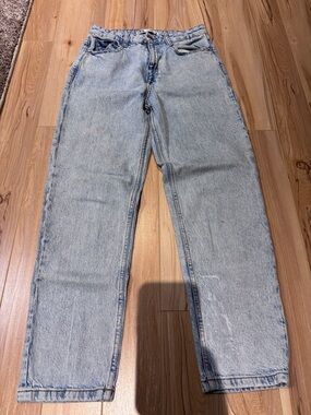 Light Blue Straight-Leg Jeans